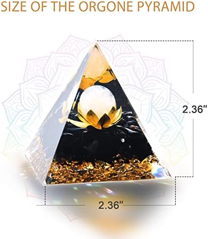 ריפוי פירמידה של Ruojas Pyramid מדיטציה קריסטל גנרטור אנרגיה חיובית רוק קוורץ ואובסידיאן, קידום עושר ושגשוג