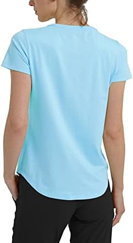 חולצת טריקו של אימון נשים לולוצ'רי חולצות צוואר צוואר שרוול קל משקל קל חולצות יוגה ריצה תרגיל טי ספורט
