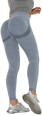 מכנסי צבע אחיד לנשים מותניים גבוהים נמתחים חותלות כושר שטרטסי יוגה יוגה חותלות אימון מותניים גבוהות לנשים
