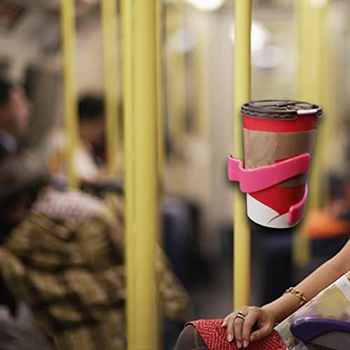 רונה עגלת מחזיק כוס חסון קליפ קפה ספל מחזיק עגלת כוס לשתות מתלה קל להתקין החלקה עמיד בית מתכוונן עבור אוטובוס רכבת