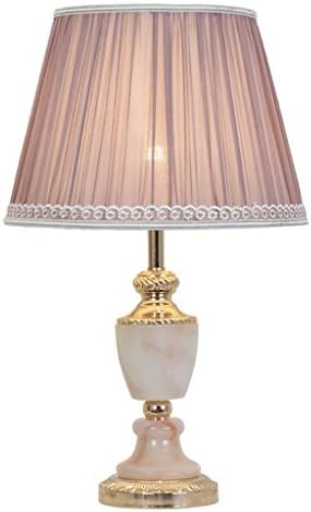 מנורת שולחן ZSEDP מנורת שולחן מיטה חדר שינה מנורת שולחן אור סגנון אירופי לעומק חדר חתונה קישוט ילדה לב סגול