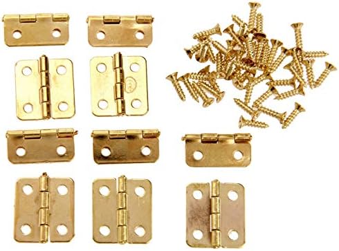 50 יחידות 4 חורים צירי מגירת זהב לקופסאות תכשיטים אביזרי ריהוט ארון מטבח דלתות צירים אביזרי ריהוט