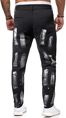 שימוש מקורי גברים של אופנה מזדמן ישר חור רוכסן ג ' ינס ארוך מכנסיים מכנסיים מכנסיים גברים כושר רופף