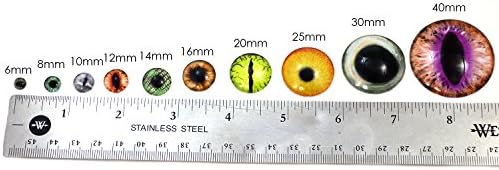 מפלצת ירוקה זומבי זכוכית עיניים על עמודי סיכות תיל עבור מחט מחטית בובות ייצור ציוד ומלאכות אחרות