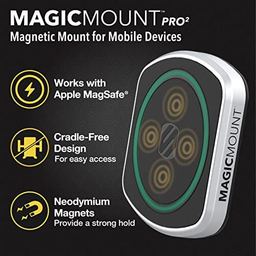 Scosche MP2CUPM-SP MagicMount Pro2 Pro2 מחזיק כוס מגנטית מחזיק טלפון סלולרי רכב הרכבה תואם למגספה, מכשירי אייפון,