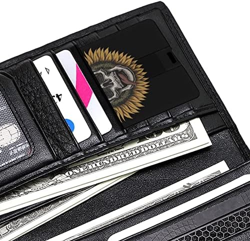כרטיס אשראי גולגולת חמניות USB פלאש כונני זיכרון מותאם אישית מפתח מתנות תאגידיות ומתנות לקידום מכירות 64 גרם