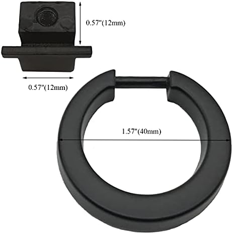 Myxekllo 4 PCS טבעת שחורה מושכת חומרת ארון, טבעות ארונות עגולות מושכות לארון ארון ארונות של מגירת ארונות.