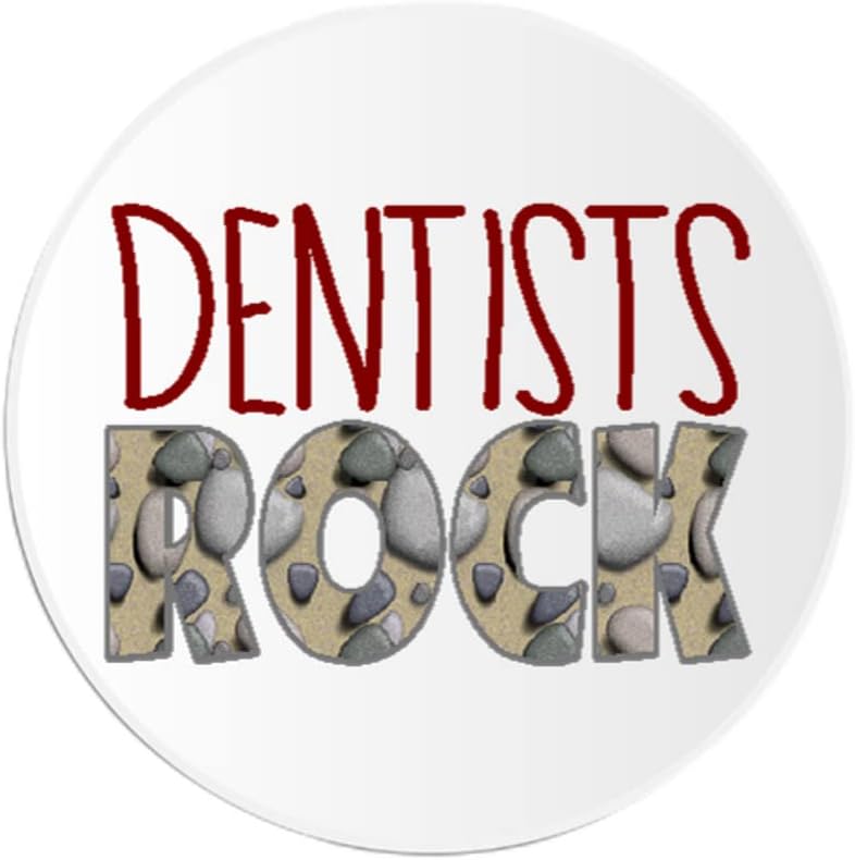 רופאי שיניים רוק - 10 מדבקות מעגל חבילות 3 אינץ ' - משרד רפואי שיניים