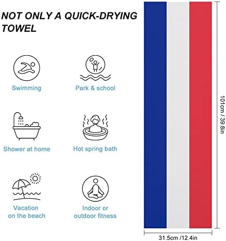 דגל צרפת מגבות יבשות מהירות מטליות רחצה סופגות מאוד מטליות פנים פנים מגבות יד למלון ספא אמבטיה