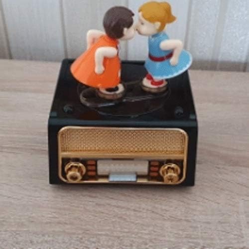 Tfiiexfl מתנשק זוג קופסת מוזיקה מכונה סאונד מנגן תכשיטים קופסת נערת מנגנון מוסיקה מוסת