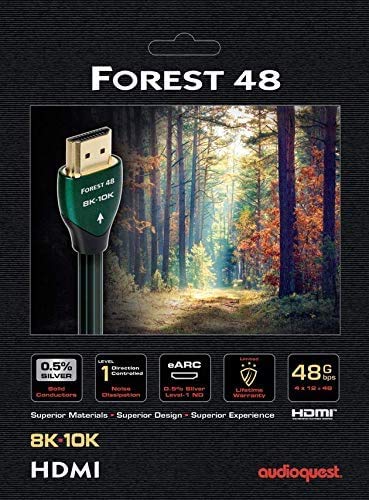 יער AudioQuest 8K-10K 48GBPS 0.75 מ 'כבלי HDMI
