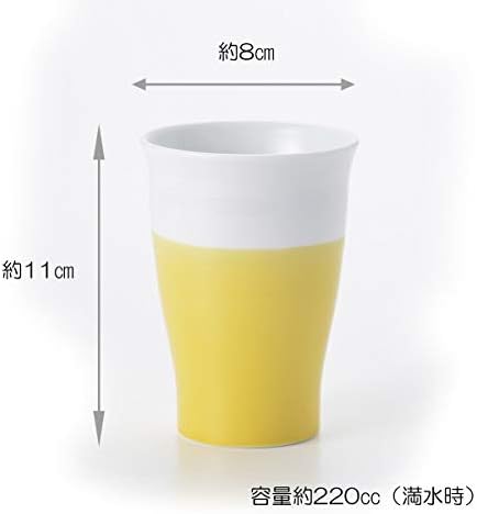 יפן בחר לחיות לבד כלי אוכל שתייה חמה בידוד קר בינוני צהוב 6 סנטימטר על שעה 11 סנטימטר 220 סמ תוצרת יפן