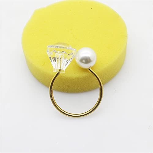 Renslat 10 יח 'טבעת מפית קישוט לקישוט יהלומים לאביזרי קישוט שולחן מסיבות חתונה
