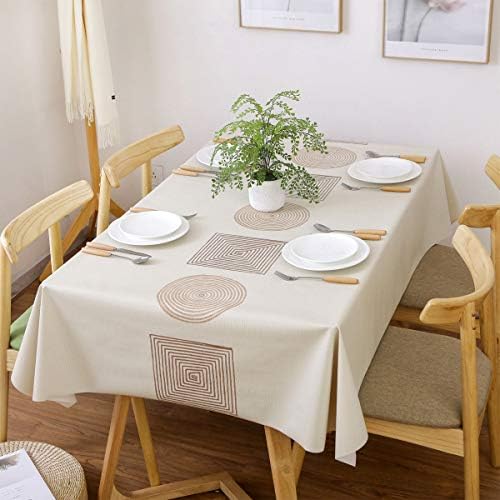 Trudelve כבד שולחן ויניל שולחן לשולחן אוכל מטבח שולחן PVC מפת שולחן מלבן לשולחן מלבן