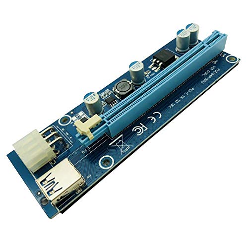 6 יחידות 006C Riser PCIE PCI-E PCI EXPRESS RISER כרטיס 1X עד 16X GPU USB 3.0 מתאם מאריך SATA עד 6 כבל חשמל לכריית BTC