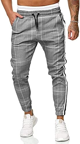 מכנסי מטען אתלטים מזדמנים של מיטות מיטות - מכנסי מסלול רזים בכושר מכנסי טרנינג מכנסי טרנינג