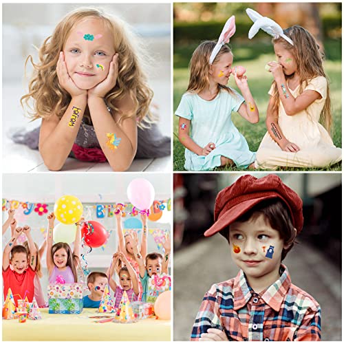 30 גיליונות קעקוע זמני לילדים, ילדים מספקים למסיבות מתנות לילדים, קעקועים מזויפים צבעוניים חמודים לבנים ובנות, אטומים