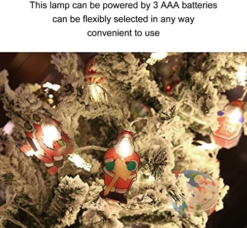 ZRQYHN LED אורות סיבוב סנטה אורות חלון סוללת LED נורות חג מולד עם כוס יניקה לקישוט פנים 7.5 x 6.7 x 0.8in