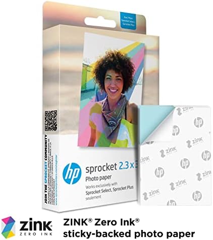 HP Sprocket בחר מדפסת צילום צבע מיידית ניידת למכשירי אנדרואיד ו- iOS