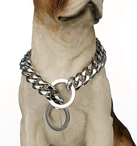שרשרת Loveshine צווארון כלבים צבעוני מכסף מלוטש גבוה קישור קישור קישור שרשרת כלבים צווארון מתכת מתכת נירוסטה