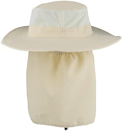 כובע שמש חיצוני UPF 50 הגנה כובע דיג אטום למים כיסוי פנים של צוואר הקיץ דש כובע קל חאקי