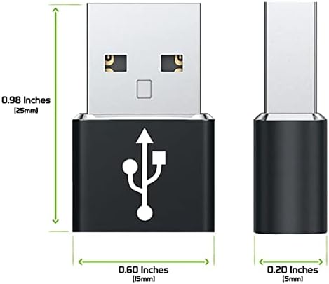 USB-C נקבה ל- USB מתאם מהיר זכר תואם את קצה Samsung S8 שלך למטען, סנכרון, מכשירי OTG כמו מקלדת, עכבר, מיקוד,