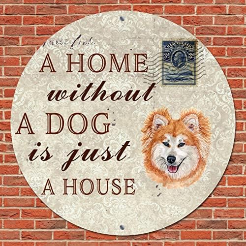 כלב חיית מחמד מצחיק שלט פח שלט בית ללא כלב הוא רק בית וינטג 'שלט של שלט כלב קולב רטרו בר רטרו קיר שלט מתכת אמנות
