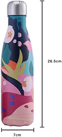 בקבוק מבודד של Hikupa 17 גרם, בקבוקי מים הוכיח דליפה, BPA ללא BPA, נירוסטה כפולה, בקבוק ספורט מתכת לשימוש חוזר,
