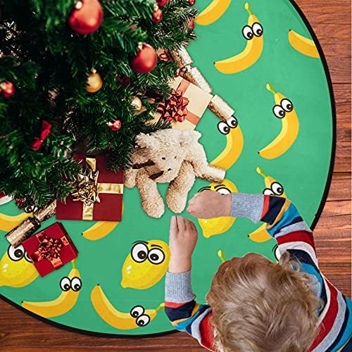 Visesunny מצחיק בננה צהובה לימון מחצלת עץ חג המולד לקישוטים למסיבות חג חווה בית עץ גדול מחצלות עמד