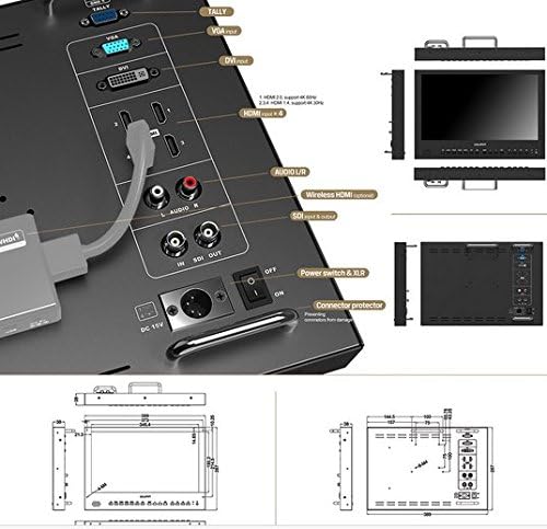 Gowe שידור איכות Ultra-HD 4K צג צג וידאו צג 3840 * 2160 רזולוציה 3G-SDI HDMI מסך LED מסך