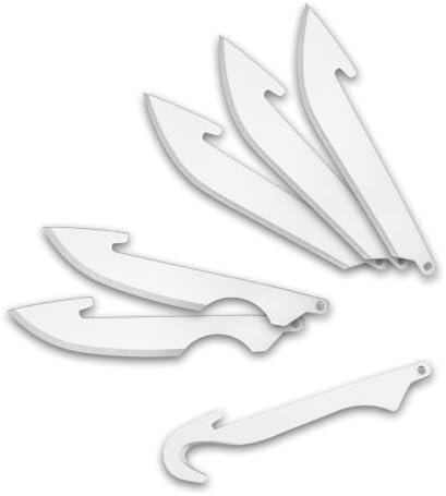 קצה חיצוני 3.5 אינץ 'החלפת Razorsafe להבי סכין נקודה חדה, חבילת ערך 24 חלקים