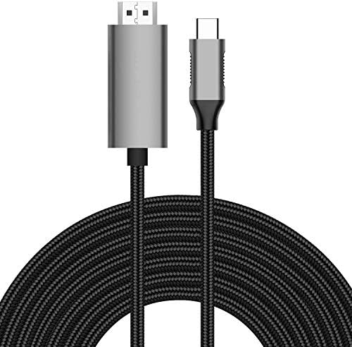 VOLT+ USB C ל- HDMI כבל, 6ft, 4K, Thunderbolt 3/4 USB C HDMI מתאם תואם ל- Samsung Galaxy S6 ל- S23, Chromebook,