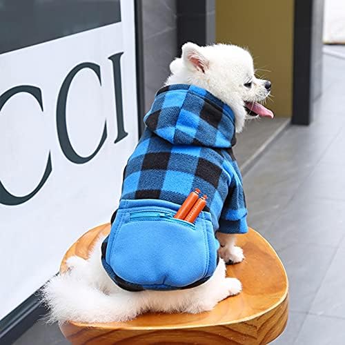 כלבי תה כלבים חיית מחמד סתיו וחורף לכיס סווטשירט סווטשירט וחתולי קפוצ'ונים כלבים רוכסן בגדי חיות מחמד חמודים