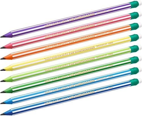 BIC Evolution 646 HB עיפרון עם מחק (חבילה של 12 בצבעים שונים