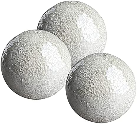 כלי בית שלמים כדורים דקורטיביים סט של 5 תחום פסיפס זכוכית DIA 3 וכדורים דקורטיביים סט של 3 כדורי פסיפס זכוכית בקוטר