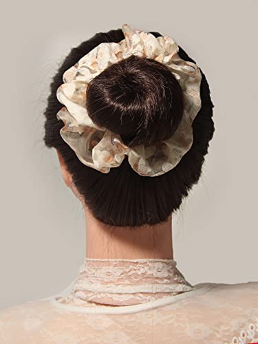 חבילה של 6 שיער פצפוצי פרח פצפוצי עבור עבה שיער, שיער קשרי חבלי עבור נשים בנות פרחוני אלסטי שיער להקות פצפוץ,
