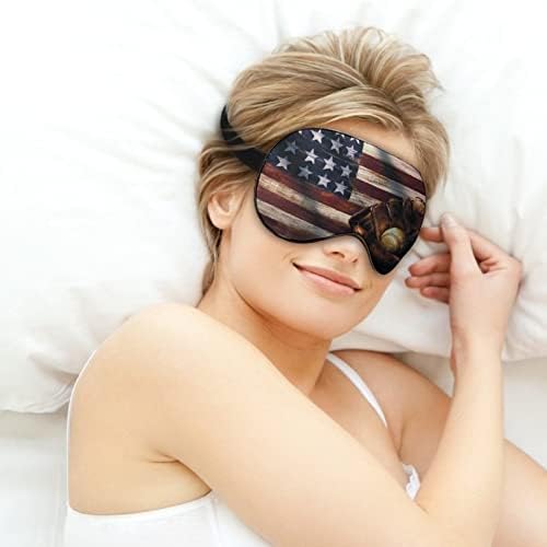 דגל בייסבול אמריקאי מסכת כיסוי עיניים ישנה צלל צל כיסוי עיניים רצועה מתכווננת עם גרפיקה מצחיקה לנשים גברים בגודל