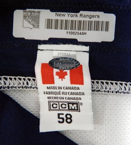 משחק ריינג'רס בניו יורק השתמש בתרגול לבן ג'רזי ריבוק NHL 58 DP29947 - משחק גופיות NHL משומשות