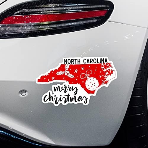 צפון קרוליינה מדינת בית מדבקות חג מולד עכברים חג המולד צפון קרוליינה מפה מכונית מדבקות קישור חג המולד מדבקות