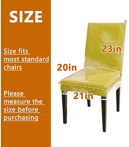 כיסויים לכיסא פינת אוכל של ג'סוקה מפלסטיק סט של מכסה מושב בגודל 4, 21x20 אינץ