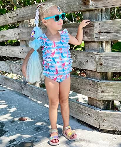 רייזברן בנות בנות בגד ים ראפלס חליפות רחצה חמורות חוף ספורט שחייה שחייה ללא אחורה קיץ אחד בגדי ים בגדי ים 2-7 שנים