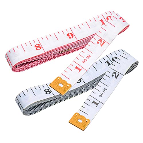 4 אריזים קלטת מדידה רכה, קלטת מודדת קנה מידה כפול לתפירה של בד, מדידת גוף רפואי לירידה במשקל