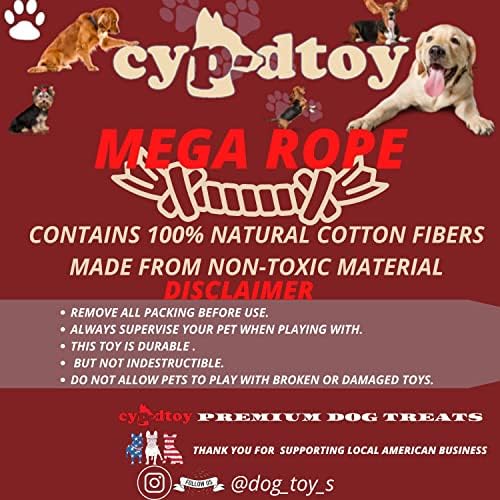 צעצוע של חבל כלבים של CYP -DTOY לעיסות אגרסיביות - 7 חבילה של צעצועי חבלים לכלבים לכלבים גדולים - קשרים צעצוע של חבל