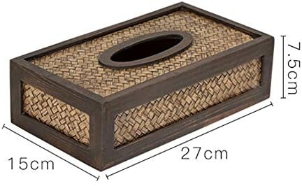 Llly Creative Creative Wood Schoit Shute Cox, קופסת מגירות ארוגה במבוק, קופסת מגירות רטרו, קופסת מפית עץ ארוג של