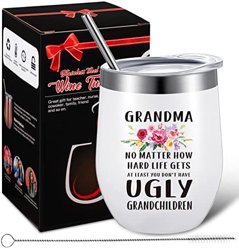 ספל קפה מתנה של פטלאי סבתא, לפחות אין לך ילדים מכוערים, מתנה ליום האם יום הולדת מהנכדה, מתנה אידיאלית לסבתא,