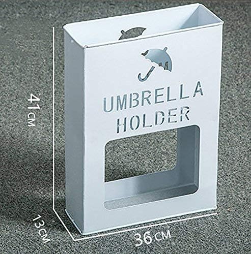 דמוניז מעמד מטריית מתכת קטנה, מתלה מטרייה מודרני מקורה מחזיק עמידה חופשית לקנים/מקלות הליכה/לבן