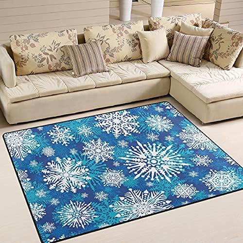 Baxiej לבן פתיתי שלג כחול לבן שטיחים אזור רך גדול משתלת שטיחים פליימט שטיח לילדים משחק חדר שינה חדר חדר שינה 80 x 58