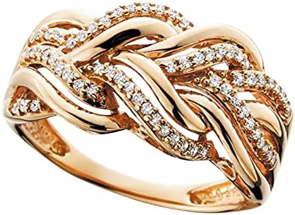 טבעות להקה לנשים זוג נסיכה חתוך יהלום סט טבעת אופנה יוקרה נשים תכשיטים לחתונה