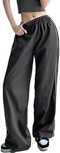 מכנסי מצנח לנשים מכנסיים רחבים עם רגליים רחבות 2 ק ג מכנסי טרנינג ג ' וגר מותניים אלסטיים מכנסי טרנינג בגדי רחוב