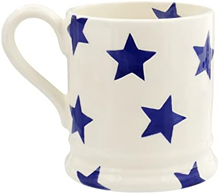 אמה ברידג ' ווטר בעבודת יד קרמיקה כחול כוכב אבא מתנה חצי ליטר קפה ותה ספל